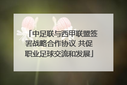 中足联与西甲联盟签署战略合作协议 共促职业足球交流和发展