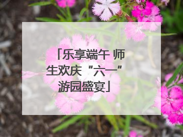 乐享端午 师生欢庆“六一”游园盛宴