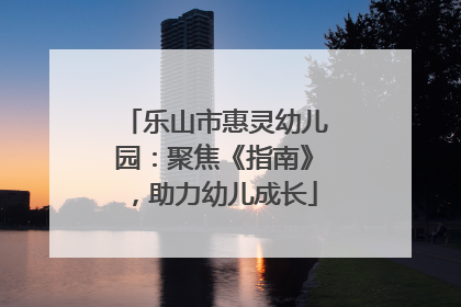 乐山市惠灵幼儿园：聚焦《指南》，助力幼儿成长