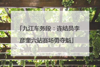 九江车务段：连结员李彦奎六站赛场勇夺魁