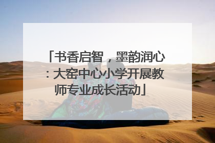 书香启智，墨韵润心：大窑中心小学开展教师专业成长活动