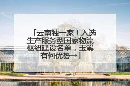 云南独一家！入选生产服务型国家物流枢纽建设名单，玉溪有何优势→