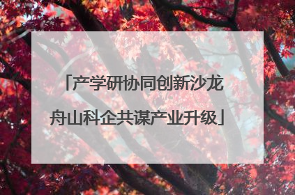 产学研协同创新沙龙 舟山科企共谋产业升级