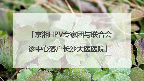 京湘HPV专家团与联合会诊中心落户长沙大医医院