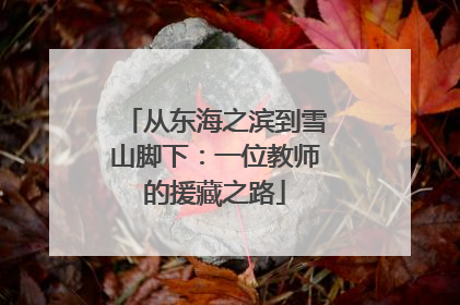 从东海之滨到雪山脚下：一位教师的援藏之路