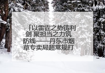 以雷霆之势铸利剑 聚担当之力筑防线——丹东市烟草专卖局超常规打假打私工作纪实