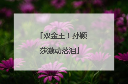 双金王！孙颖莎激动落泪