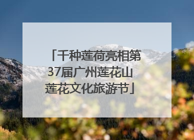千种莲荷亮相第37届广州莲花山莲花文化旅游节
