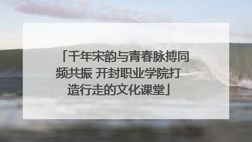 千年宋韵与青春脉搏同频共振 开封职业学院打造行走的文化课堂
