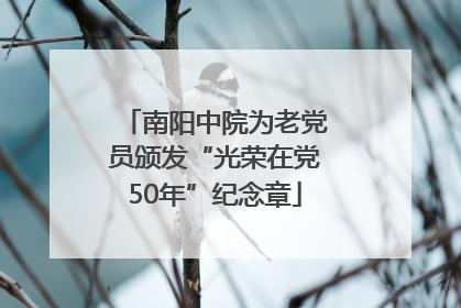 南阳中院为老党员颁发“光荣在党50年”纪念章