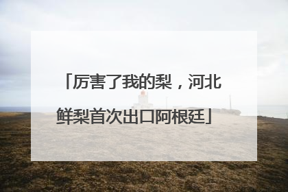 厉害了我的梨，河北鲜梨首次出口阿根廷