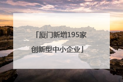 厦门新增195家创新型中小企业