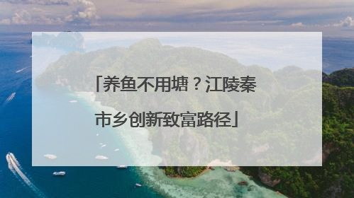 养鱼不用塘？江陵秦市乡创新致富路径