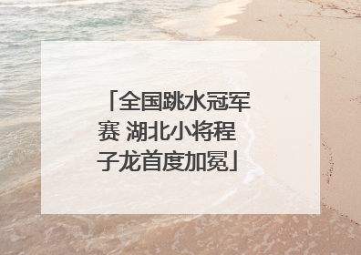 全国跳水冠军赛 湖北小将程子龙首度加冕