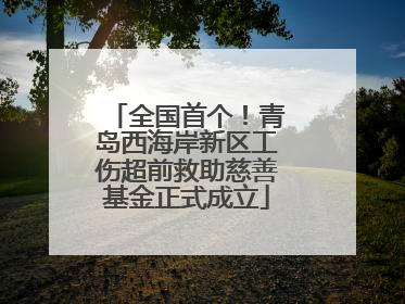 全国首个！青岛西海岸新区工伤超前救助慈善基金正式成立