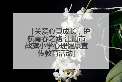 关爱心灵成长，护航青春之路 江油市战旗小学心理健康宣传教育活动