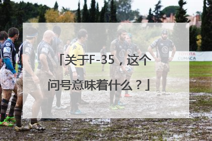 关于F-35，这个问号意味着什么？