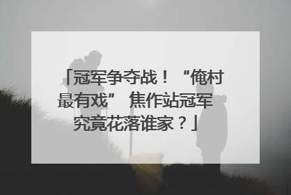 冠军争夺战！“俺村最有戏” 焦作站冠军究竟花落谁家？