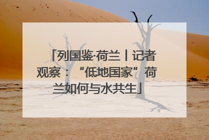 列国鉴·荷兰丨记者观察：“低地国家”荷兰如何与水共生