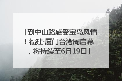 到中山路感受宝岛风情！福建·厦门台湾周启幕，将持续至6月19日