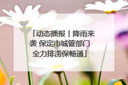 动态播报丨降雨来袭 保定市城管部门全力排涝保畅通