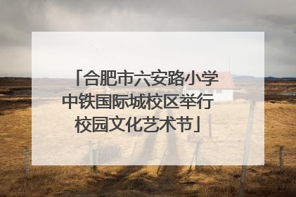 合肥市六安路小学中铁国际城校区举行校园文化艺术节