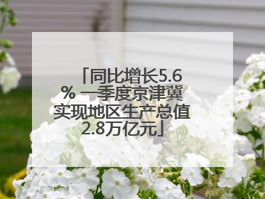 同比增长5.6% 一季度京津冀实现地区生产总值2.8万亿元