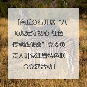 商丘分行开展“八项规定守初心 红色传承践使命”党委负责人讲党课暨特色联合党建活动