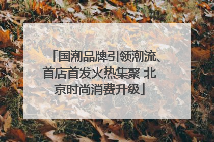 国潮品牌引领潮流、首店首发火热集聚 北京时尚消费升级