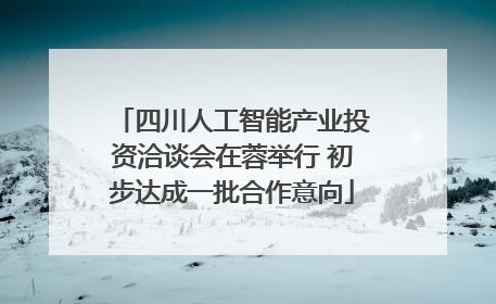 四川人工智能产业投资洽谈会在蓉举行 初步达成一批合作意向