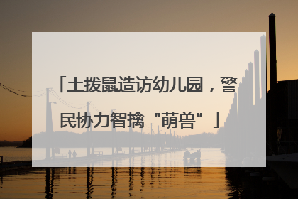 土拨鼠造访幼儿园，警民协力智擒“萌兽”