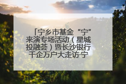 宁乡市基金“宁”来演专场活动（星城投融荟）暨长沙银行千企万户大走访·宁乡专场活动举行