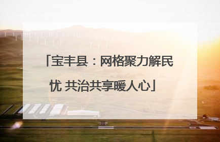 宝丰县：网格聚力解民忧 共治共享暖人心