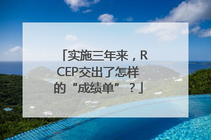 实施三年来，RCEP交出了怎样的“成绩单”？