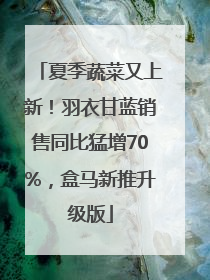夏季蔬菜又上新！羽衣甘蓝销售同比猛增70%，盒马新推升级版