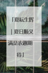 夏耘生辉｜夏日顺义满是农趣期待
