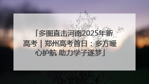 多图直击河南2025年新高考｜郑州高考首日：多方暖心护航 助力学子逐梦