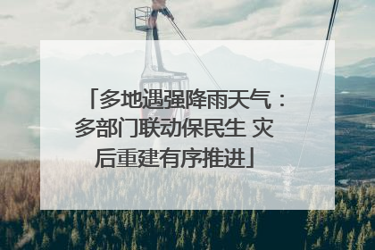 多地遇强降雨天气：多部门联动保民生 灾后重建有序推进