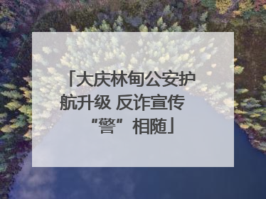 大庆林甸公安护航升级 反诈宣传“警”相随