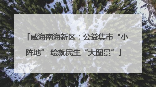 威海南海新区：公益集市“小阵地” 绘就民生“大图景”