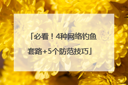 必看！4种网络钓鱼套路+5个防范技巧