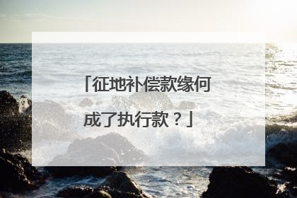 征地补偿款缘何成了执行款？