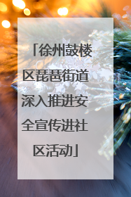 徐州鼓楼区琵琶街道深入推进安全宣传进社区活动