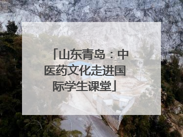 山东青岛：中医药文化走进国际学生课堂