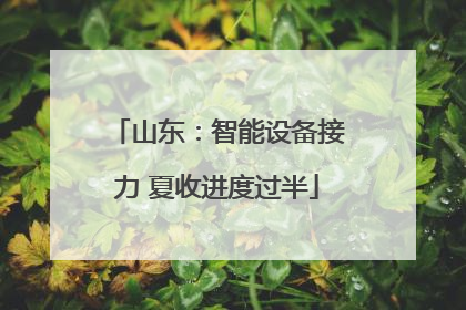 山东：智能设备接力 夏收进度过半