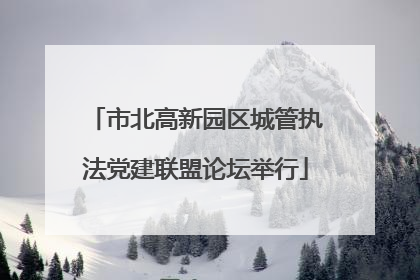 市北高新园区城管执法党建联盟论坛举行