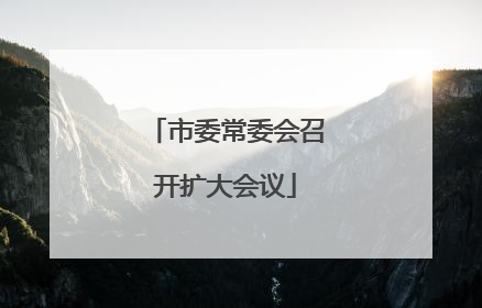 市委常委会召开扩大会议