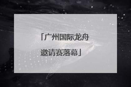 广州国际龙舟邀请赛落幕