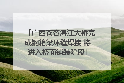 广西苍容浔江大桥完成钢箱梁环缝焊接 将进入桥面铺装阶段