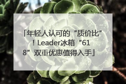 年轻人认可的“质价比”！Leader冰箱“618”双重优惠值得入手